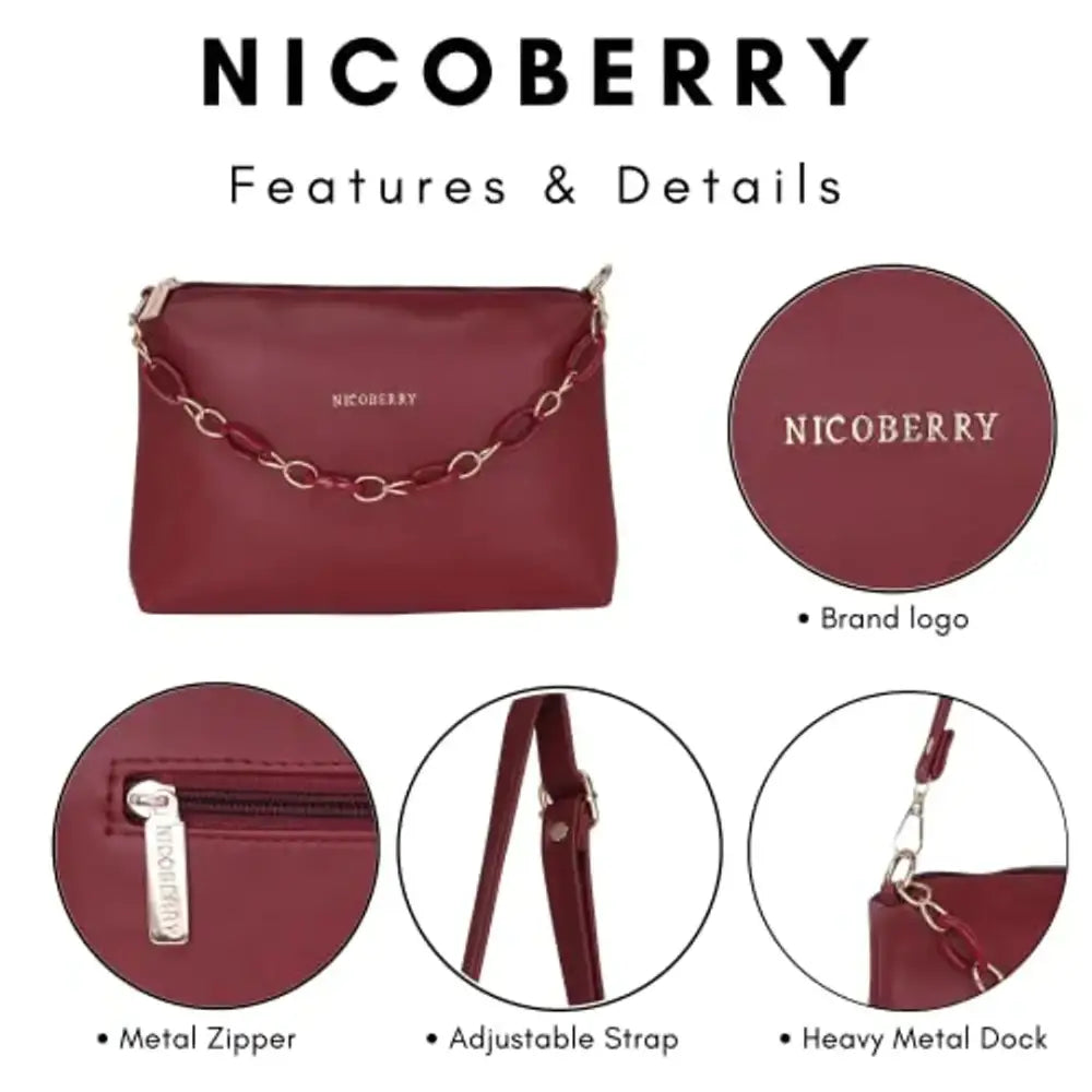 Nicoberry wome's slingbag (Maroon)