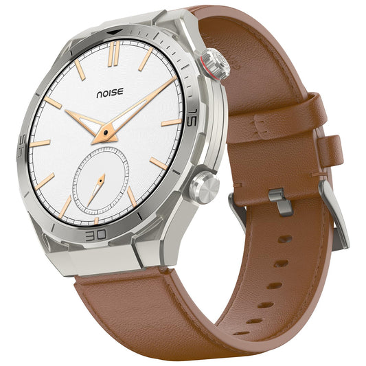Noise Active 2 Smart Watch with 1.46" AMOLED Display, Upto 10 Days Battery, Premium Metal Build with Sleek Dial, BT Calling, Functional Crown, 100+ Sports Modes (Classic Brown) SaumyasStore