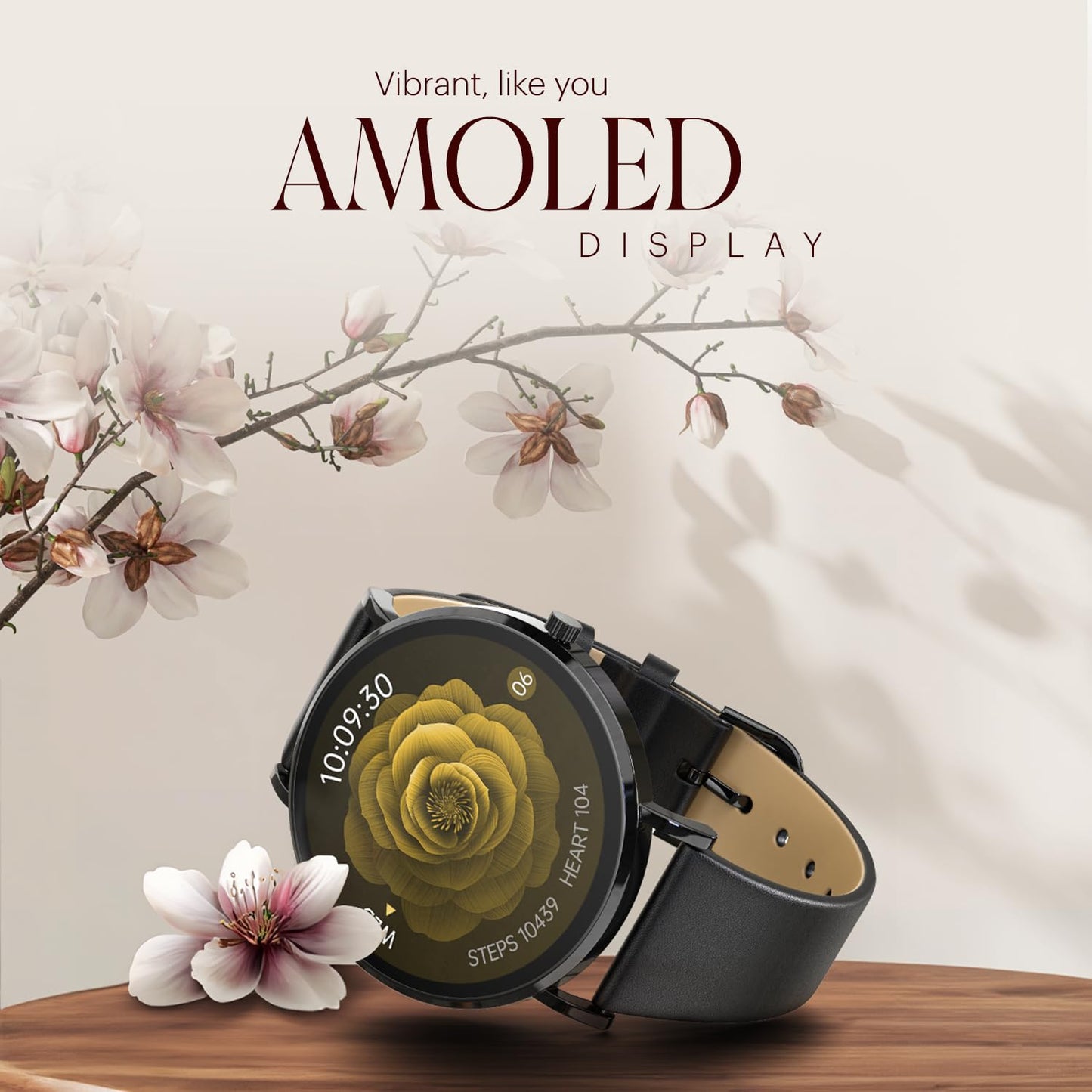 Noise Diva 2 Fashion Smart Watch for Women-Sleekest Dial, 36mm AMOLED Display, Snug Fit, Improved Female Cycle Tracker, BT Calling,Sleep Tracking, AI Voice Assistant, Password Protection-Classic Black SaumyasStore