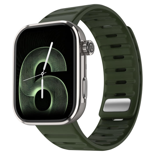 Noise Pro 6 Max Smart Watch:Intelligent AI, Endless AI Watch Faces, AI Companion, 1.96” AMOLED, Stainless Steel Build, Built-in GPS, 5 ATM, EN2 Processor, for iOS & Android(Green Titanium) SaumyasStore