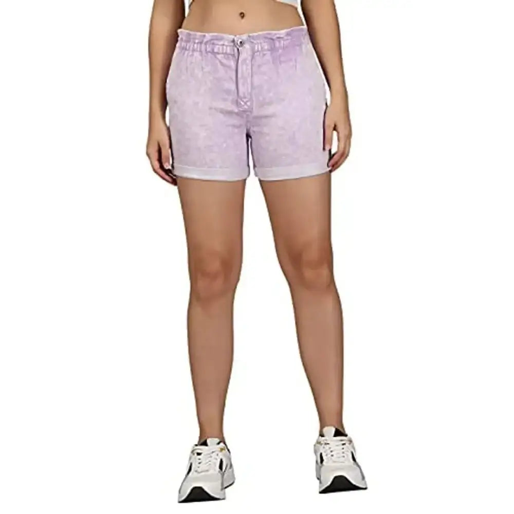 OVERS Women's High Rise Regular fit Lycra Stretchable Cotton Short.
