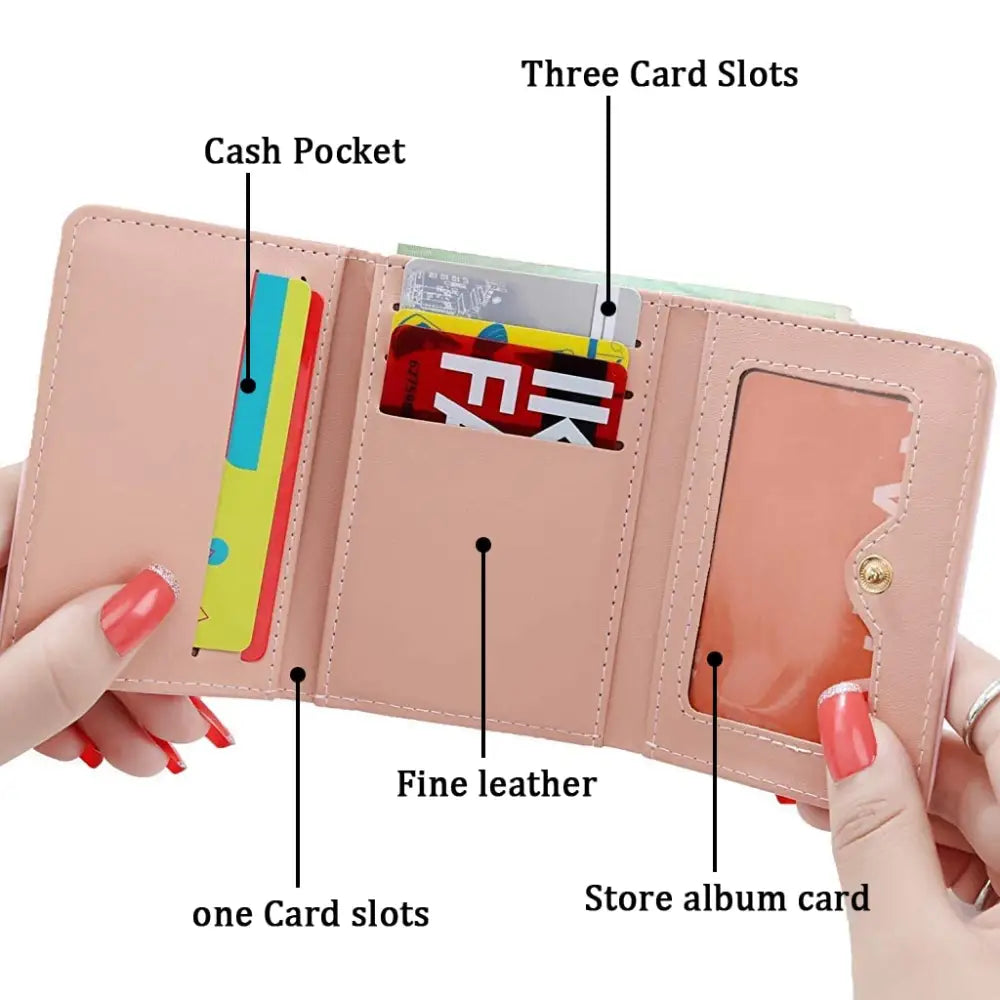 PALAY® Women’s PU Leather Mini Short Card Holder Small