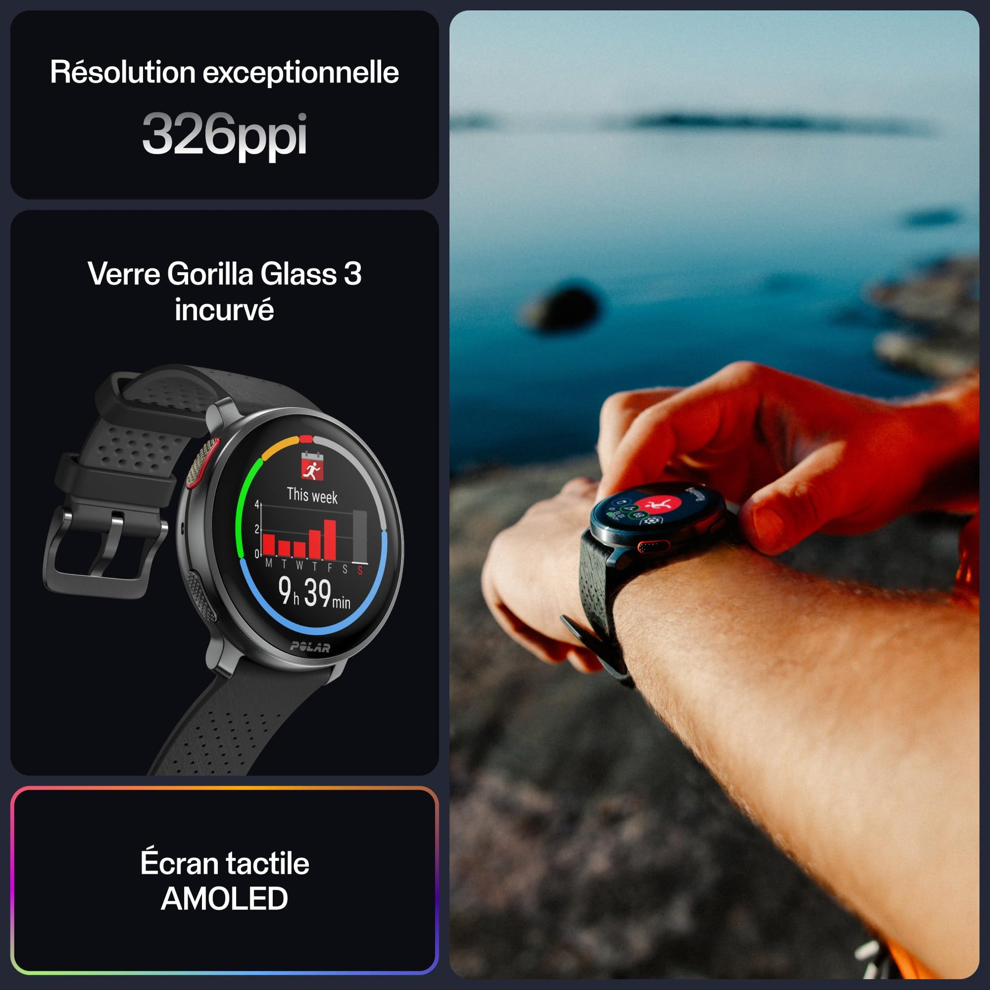 Polar Pacer Pro - Advanced GPS Running Watch - Ultra-Light Design & Grip Buttons - New Training Program & Recovery Tools, Black SaumyasStore