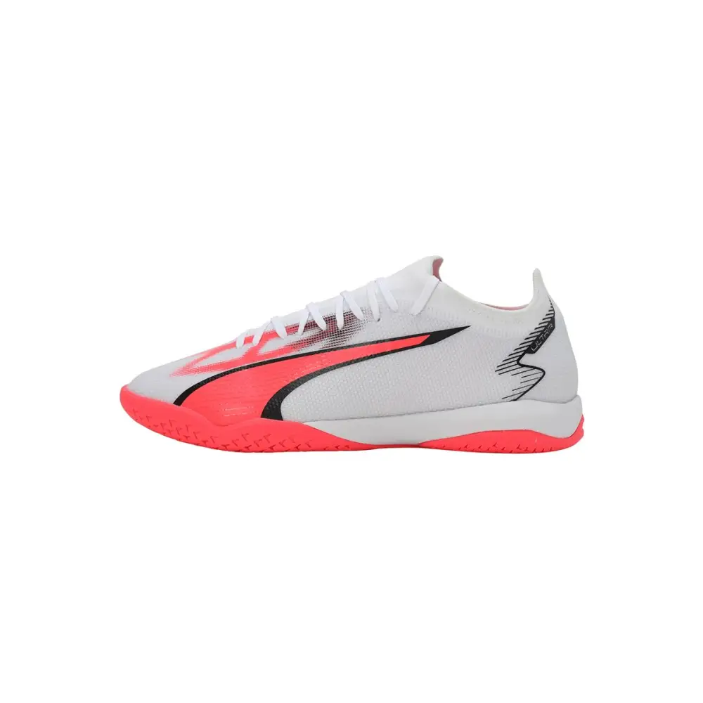 Puma Mens Ultra Match IT White-Black-Fire Orchid Football