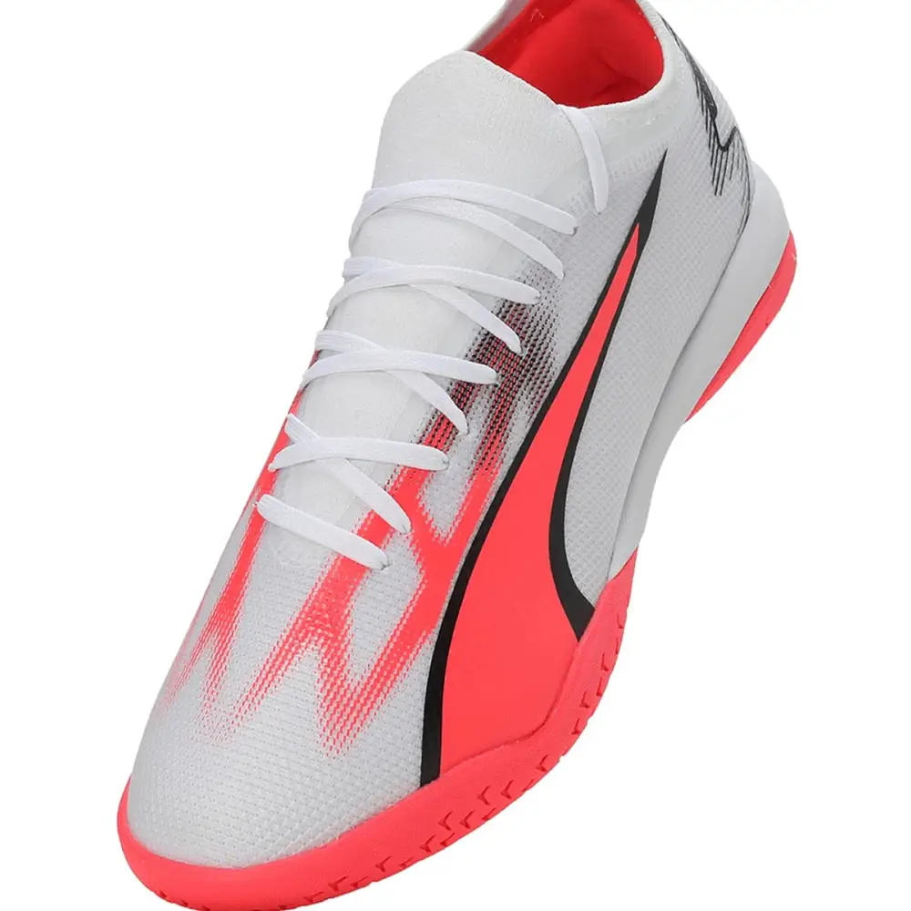 Puma Mens Ultra Match IT White-Black-Fire Orchid Football