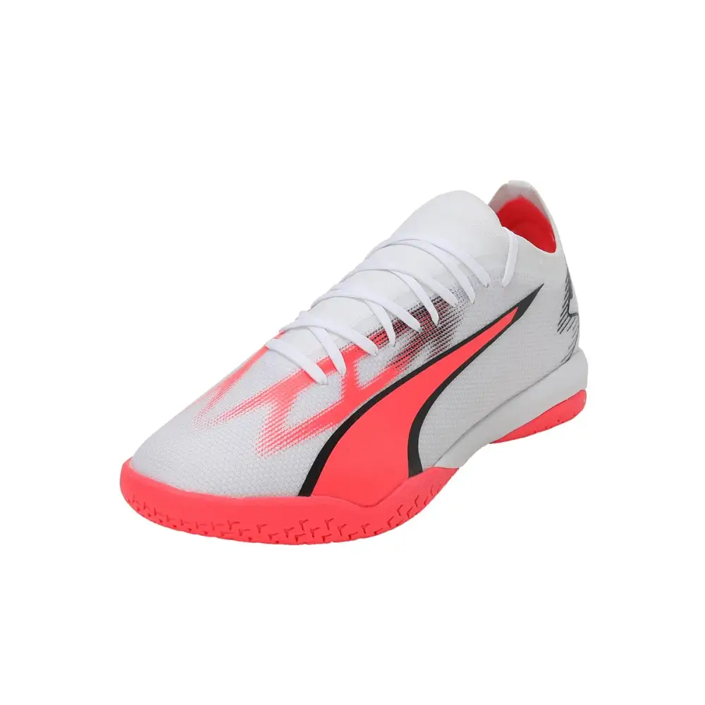 Puma Mens Ultra Match IT White-Black-Fire Orchid Football