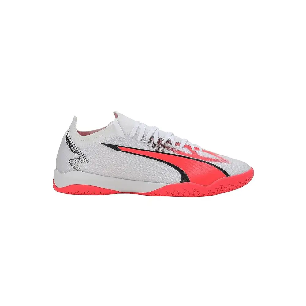 Puma Mens Ultra Match IT White-Black-Fire Orchid Football