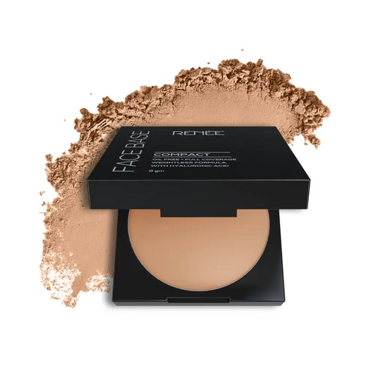 RENEE Face Base Compact Powder Walnut Beige 9gm| Enriched