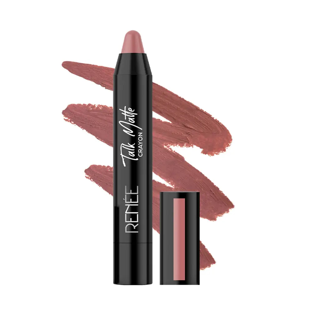 RENEE Talk Matte Crayon Lipstick Nude Roar 4.5g | Hydrating