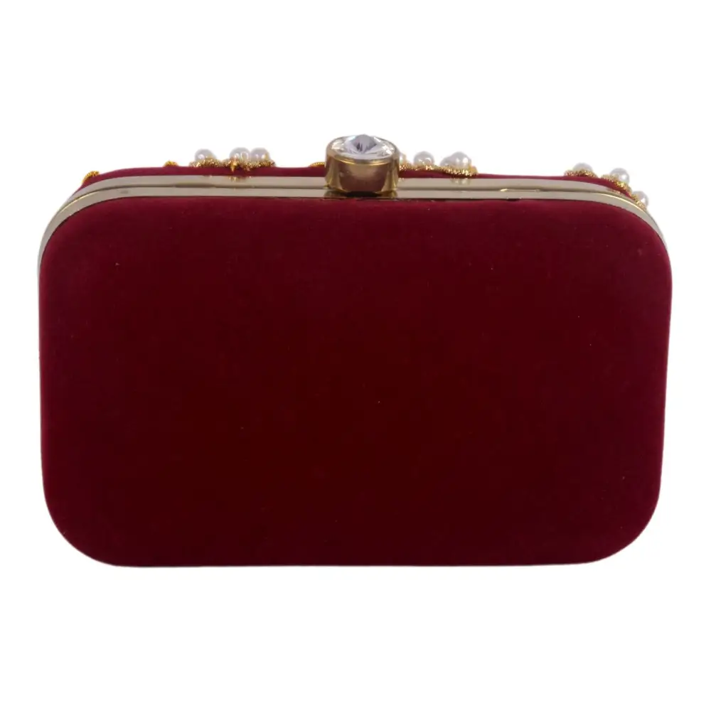 Red Fabric Clutches for Women