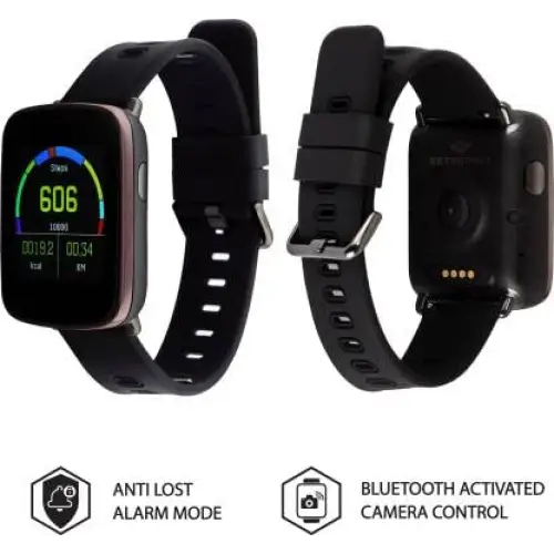 (Renewed) Metronaut GV68 Water Resistant Smartwatch (Black Strap) 