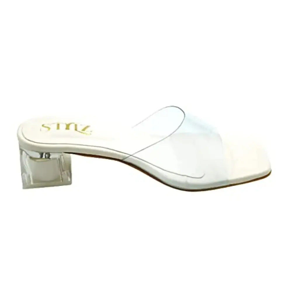 STYLZINDIA Women's Transparent Block Heel