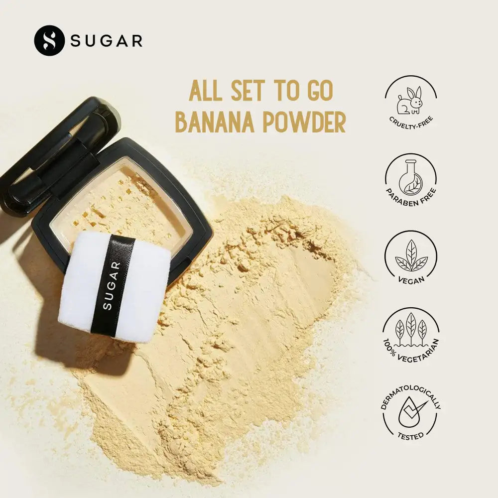 SUGAR Cosmetics - All Set To Go - Banana Powder - Setting