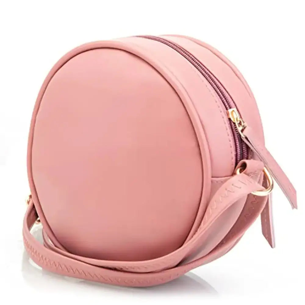 Sacci Mucci sling bag for women or Women's round sling bag (Blush)