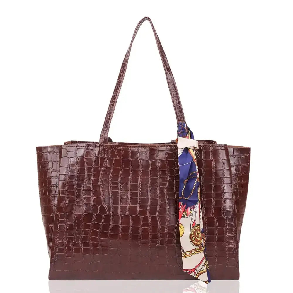 Sanverse Classic Stylish Tote Bags for Working Ladies Women  Girls Formal Handbag (Coffee)