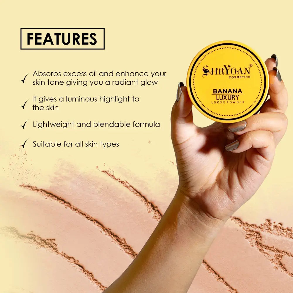 Shryoan Banana Luxury Loose Powder|Oil Control Powder | Make