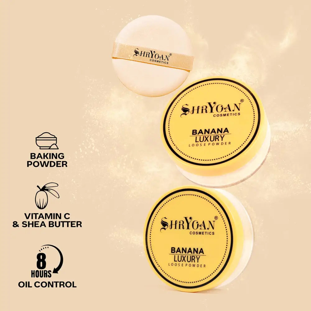 Shryoan Banana Luxury Loose Powder|Oil Control Powder | Make