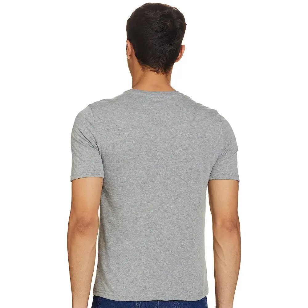 Skechers Men’s Solid Regular T-Shirt (Light Gray) - T-Shirts