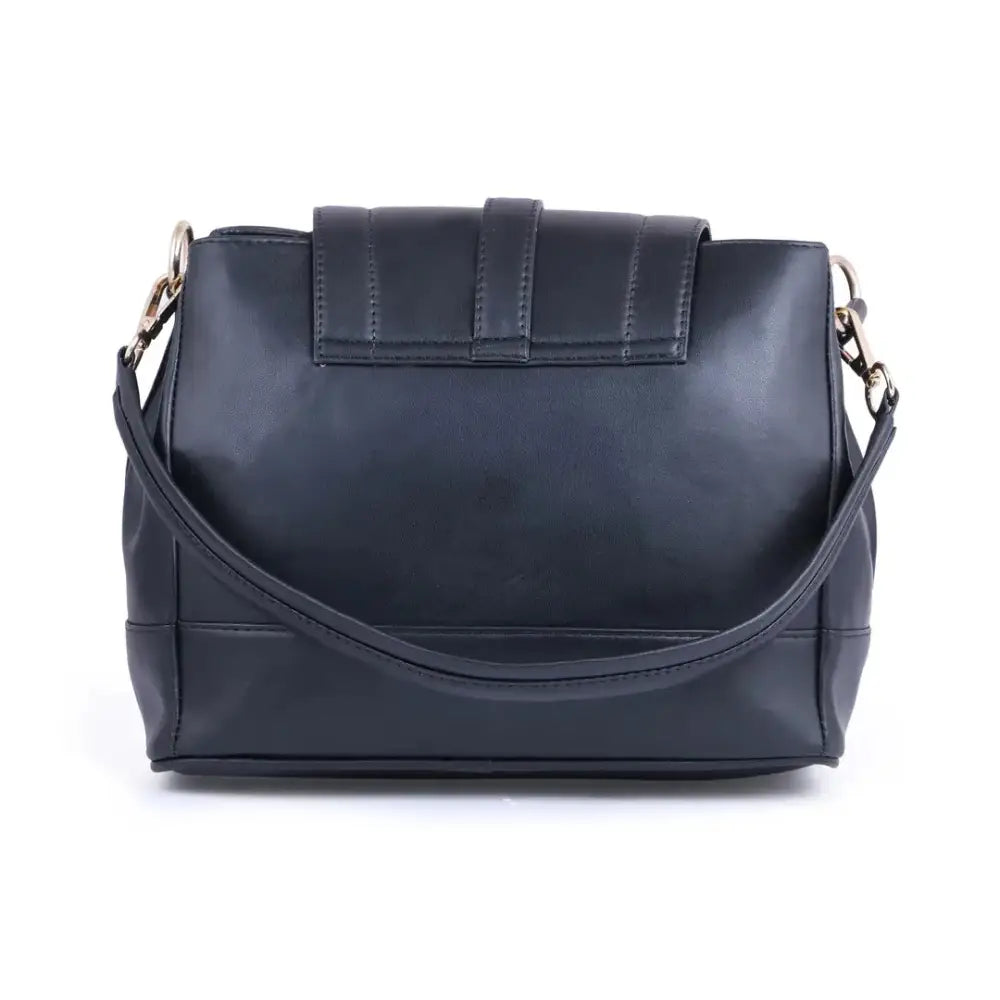 Stylish Black PU Self Pattern Sling Bags For Women