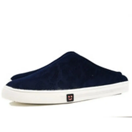 Stylish Blue Mesh Self Design Slip-On Loafers For Men