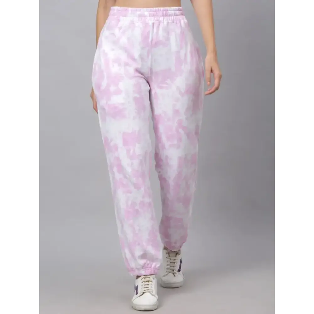Stylish Combed Cotton Tie And Dye Joggers For Women
