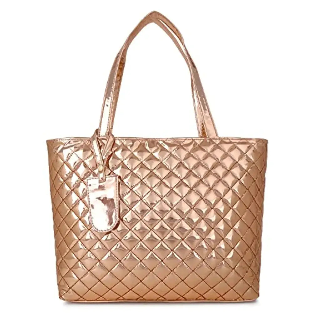 Stylish Golden Leather Handbags For Women