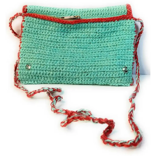 Stylish Green Wool Handbag For Women