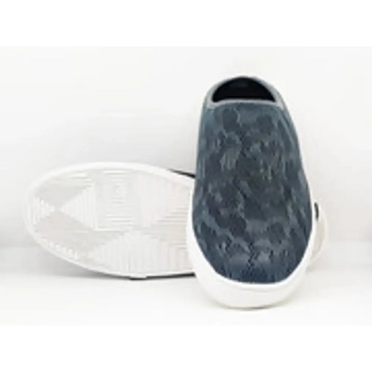 Stylish Grey Mesh Self Design Slip-On Loafers For Men