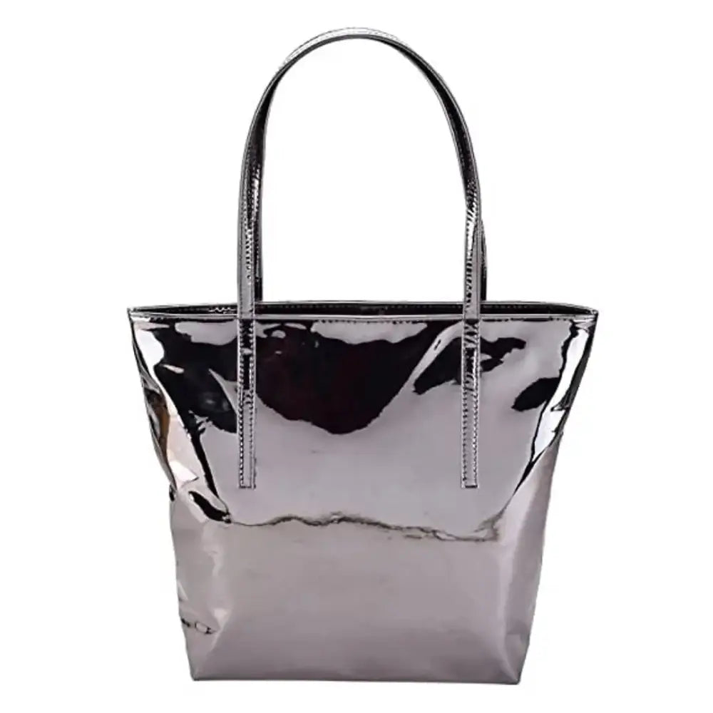 Stylish Grey PU Colourblocked Handbags For Women