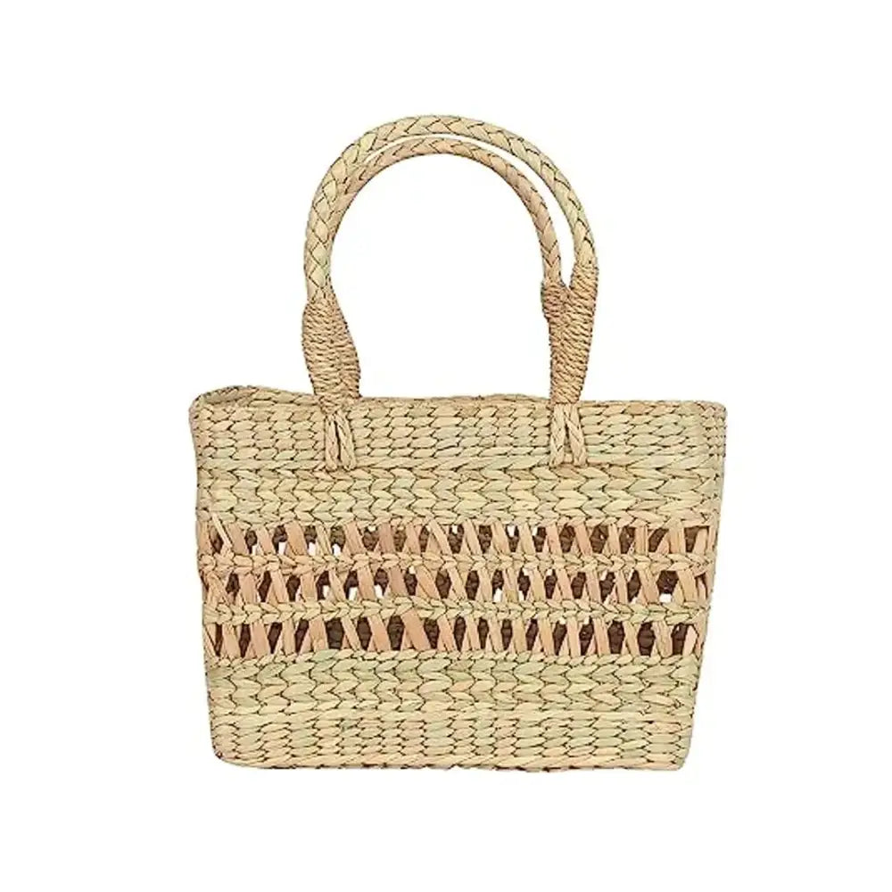 Stylish Multicoloured Jute Handbag For Women