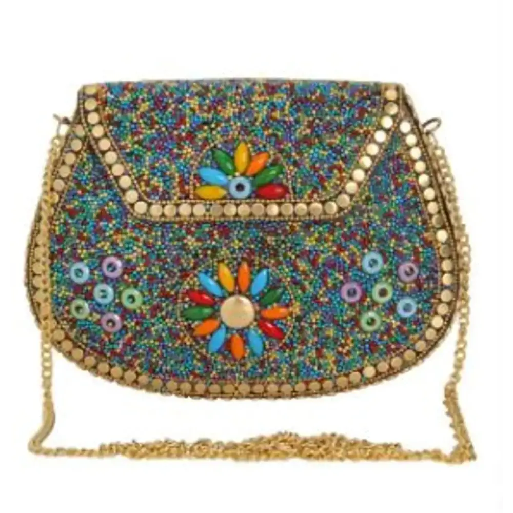 Stylish Multicoloured Metal  Sling Bags For Women