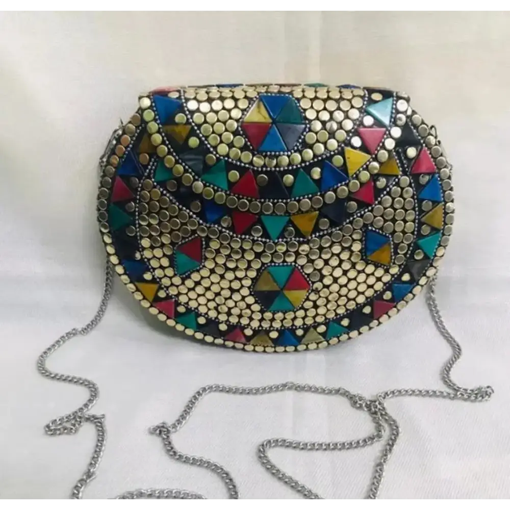 Stylish Multicoloured Metal  Sling Bags For Women