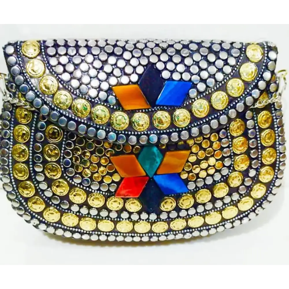 Stylish Multicoloured Metal  Sling Bags For Women