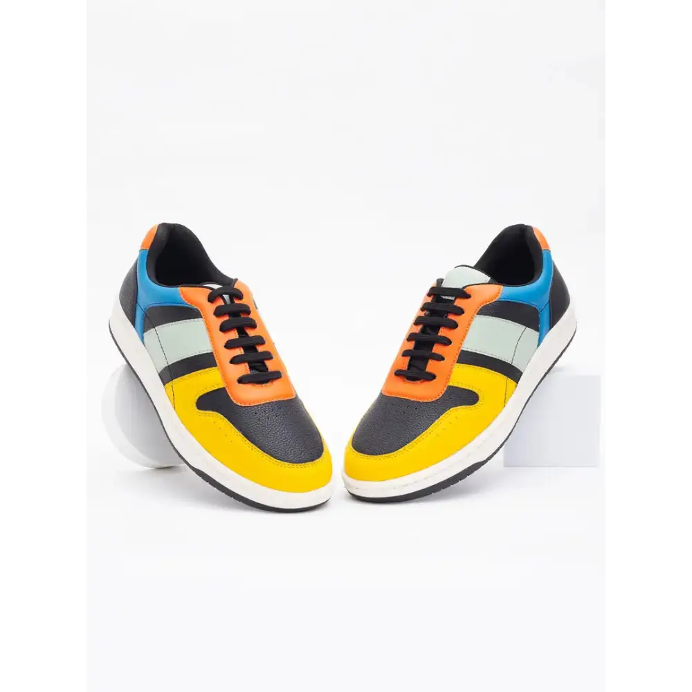 Stylish Multicoloured Synthetic Solid Sneakers For Men