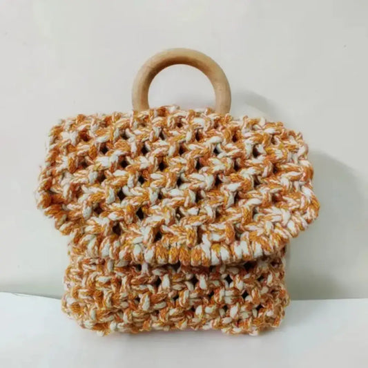 Stylish Multicoloured Wool Handbag For Women