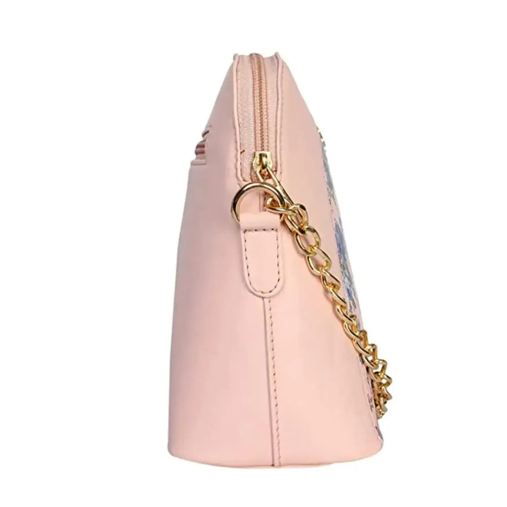 Stylish Pink Artificial Leather Printed Handbags For Women
