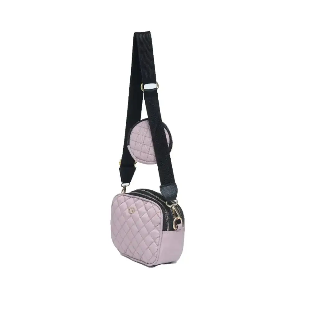 Stylish parachute check sling bag with pouch