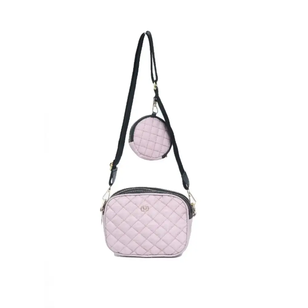 Stylish parachute check sling bag with pouch