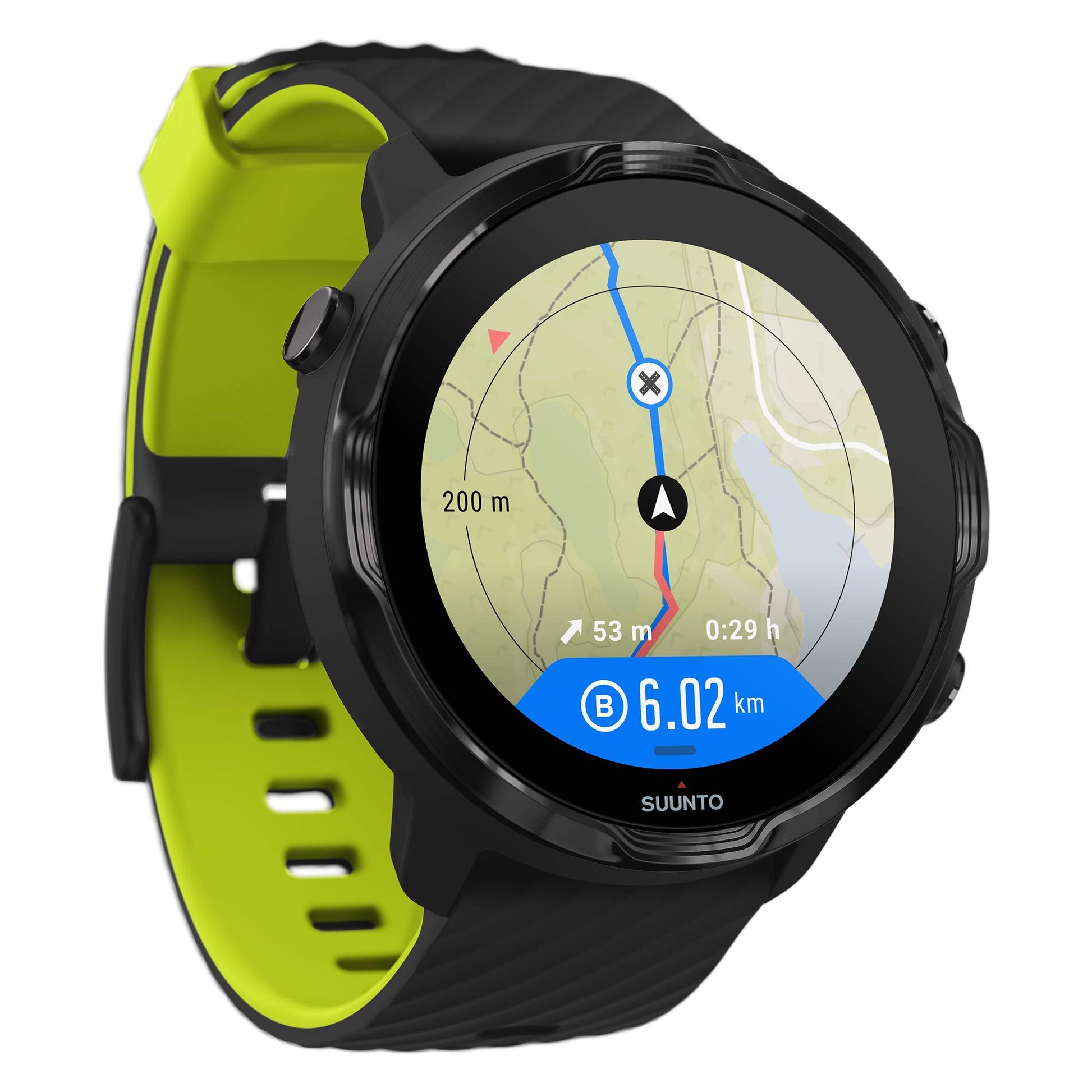 Suunto 7, GPS Sport Smartwatch with Wear OS by Google (Black Lime)