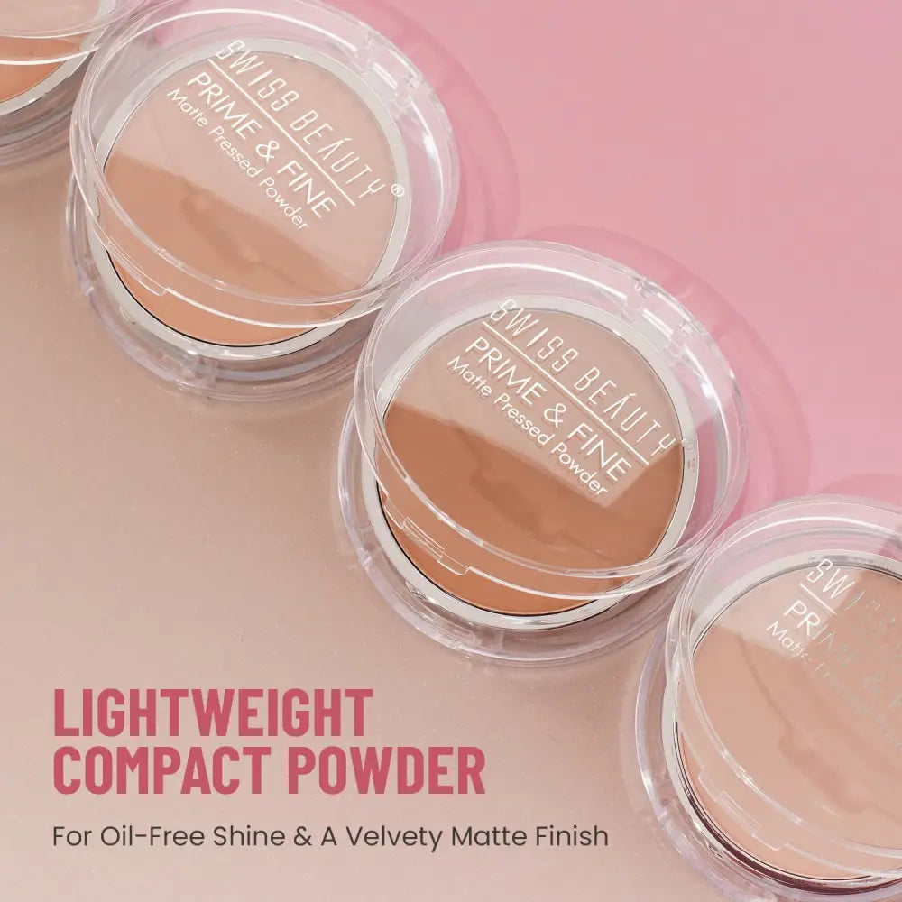 Swiss Beauty Prime & Fine Matte Pressed Powder Face Makeup