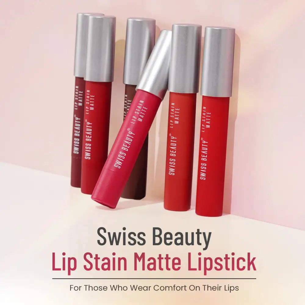 Swiss Beauty Stain Matte Lipstick | Long Lasting Hydrating &