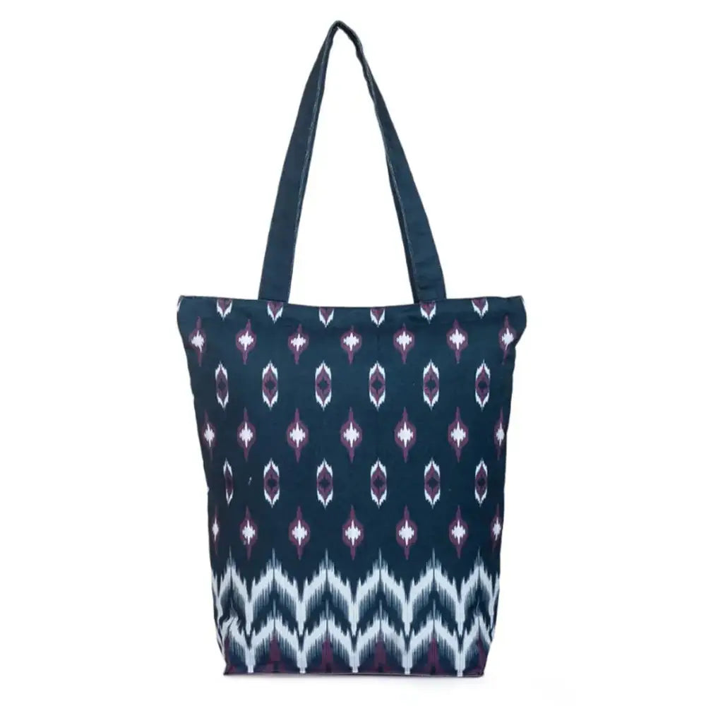 TIKULI Organic Polyester Durable Canvas Large Size Printed Tote Bag