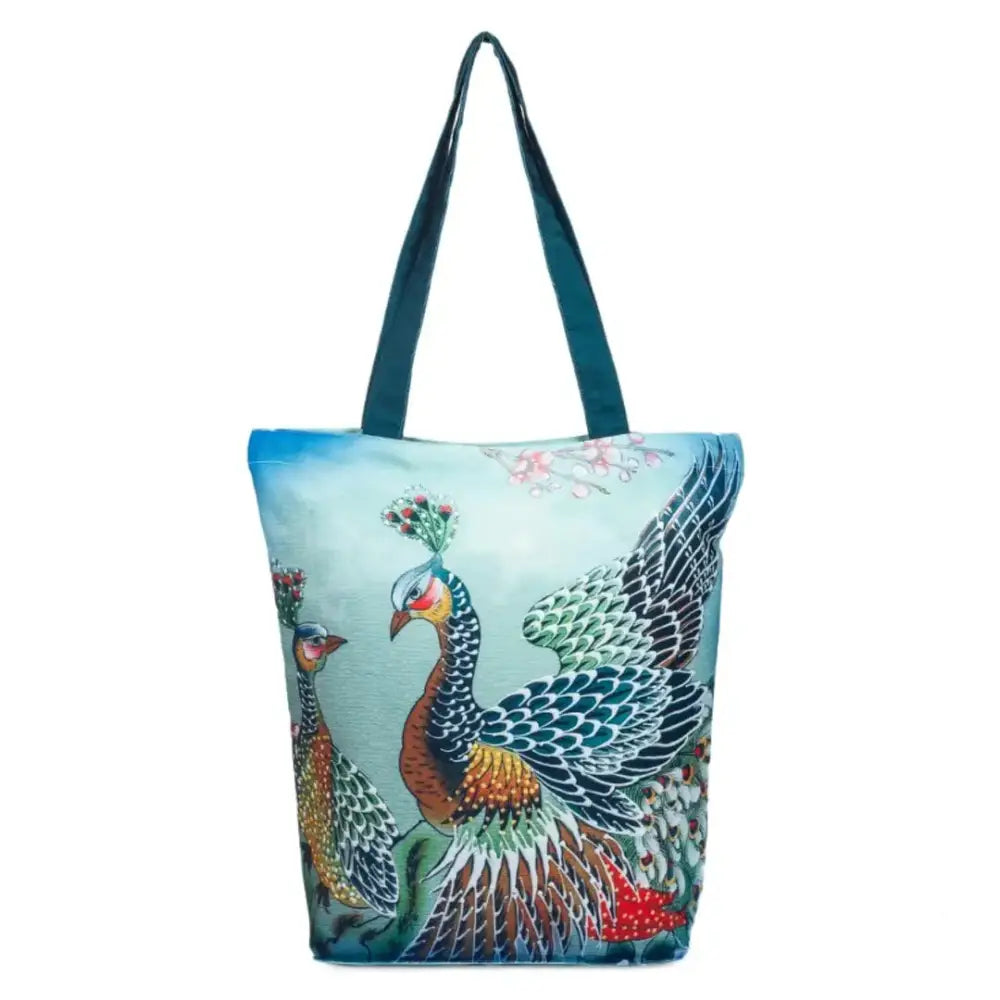 TIKULI Organic Polyester Durable Canvas Large Size Printed Tote Bag