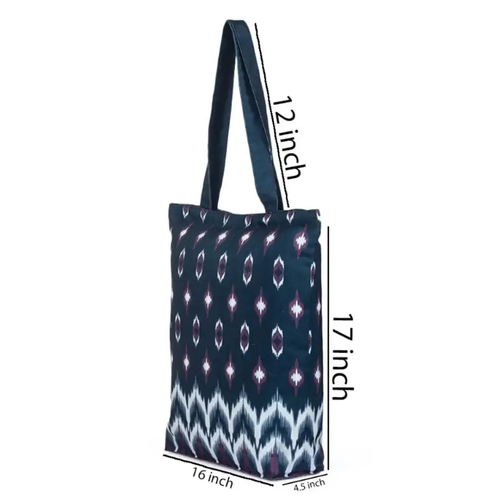 TIKULI Organic Polyester Durable Canvas Large Size Printed Tote Bag