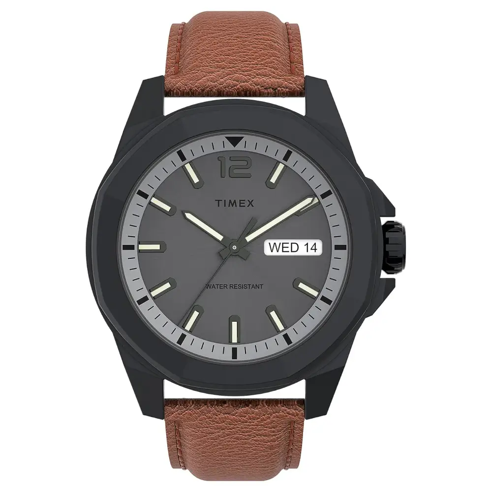 TIMEX 3 Hands Men’s Analog Grey Dial Coloured Quartz Watch