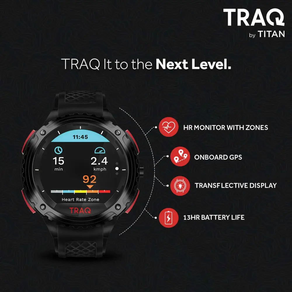 Traq Triathlon Digital Clear Dial Unisex-Adult