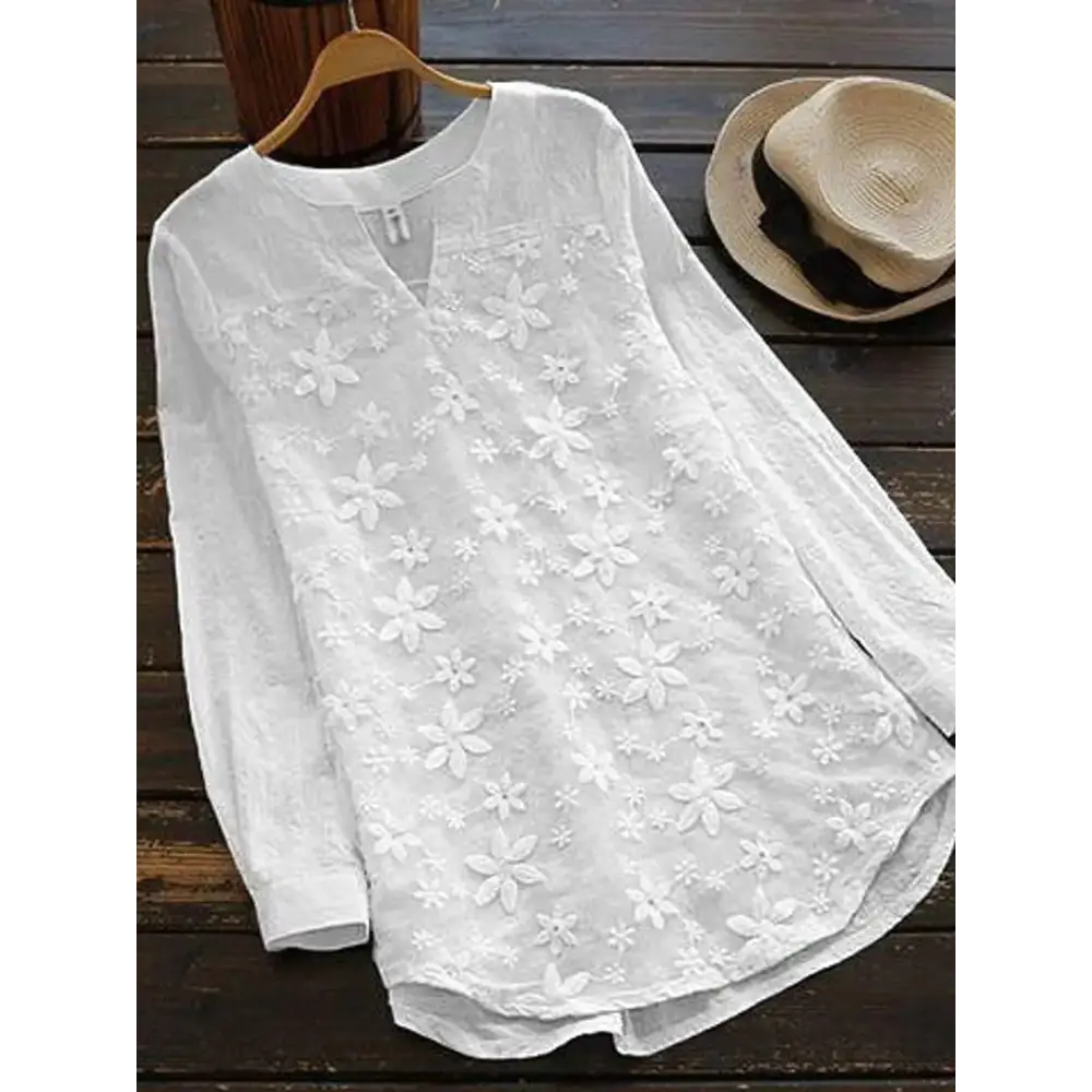 Trendy Cotton Embroidery Work Work Top for Women