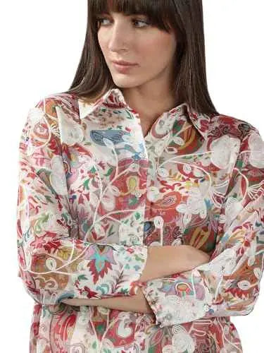 VERO MODA Women's Polyester Regular Fit Pink Shirt SaumyasStore