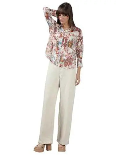 VERO MODA Women's Polyester Regular Fit Pink Shirt SaumyasStore