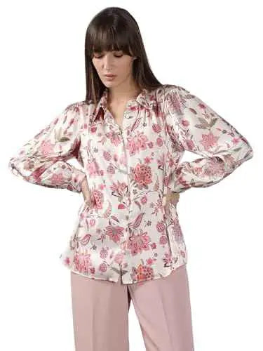 VERO MODA Women's Polyester Regular Fit White Shirt SaumyasStore